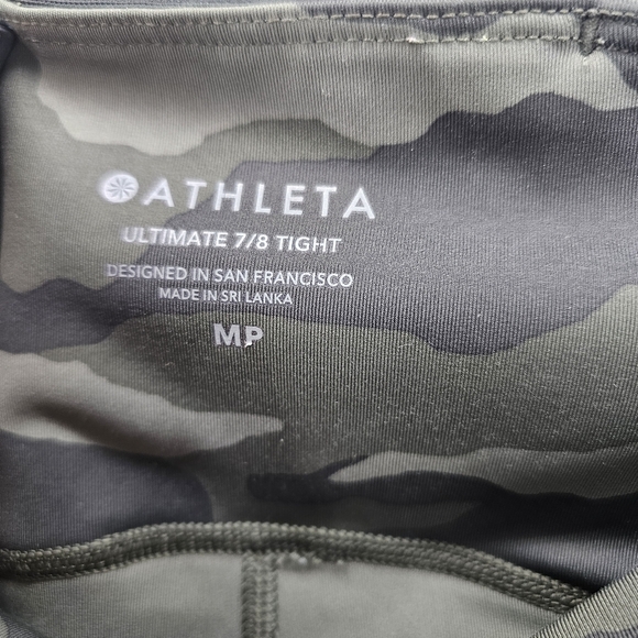 Athleta Ultimate Stash Pocket Camo Leggings Womens Medium Petite - Picture 5 of 7